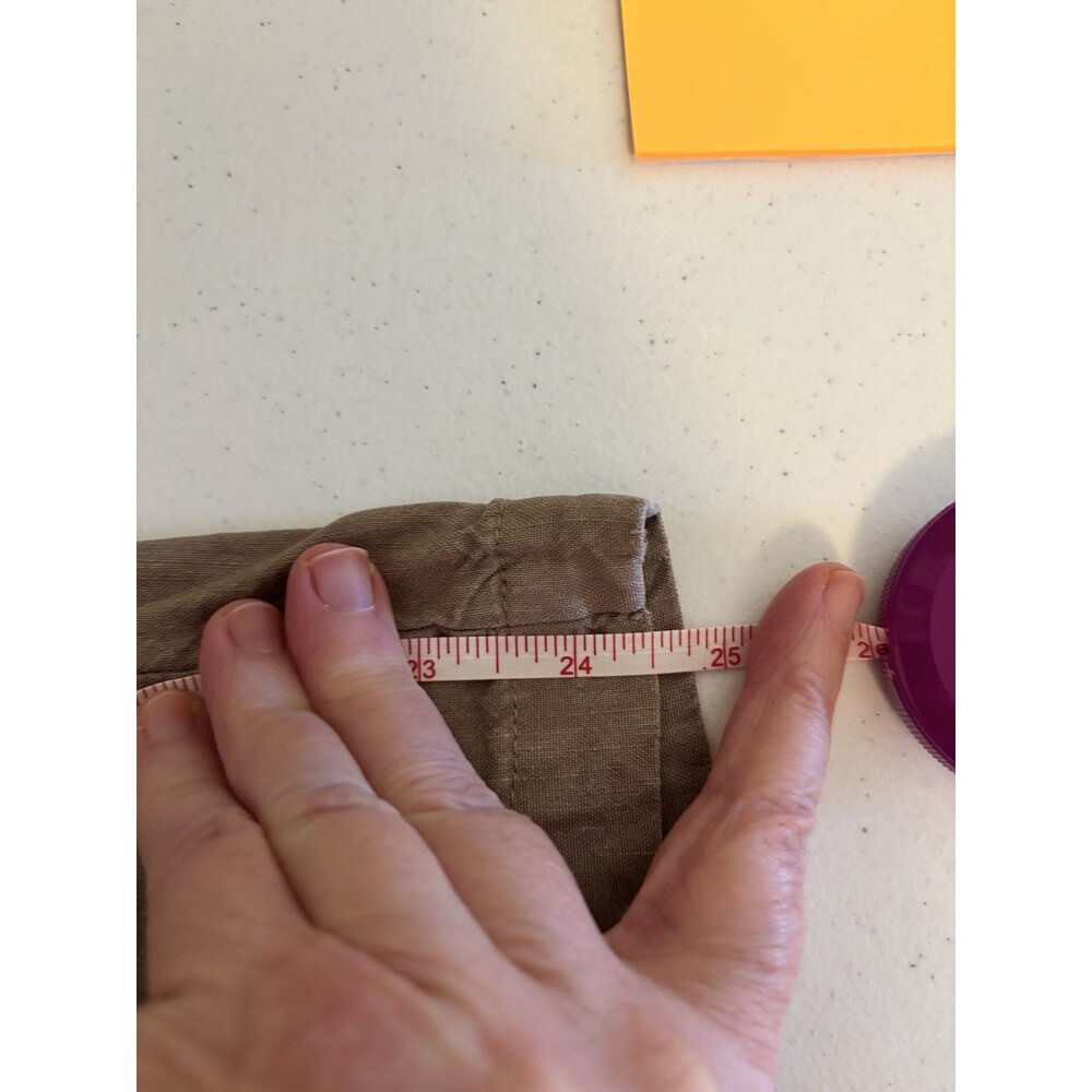 KUT From The Kloth Topaz Womens Size 8 Wide Leg Cropped Pants Taupe Linen Blend - Picture 10 of 11